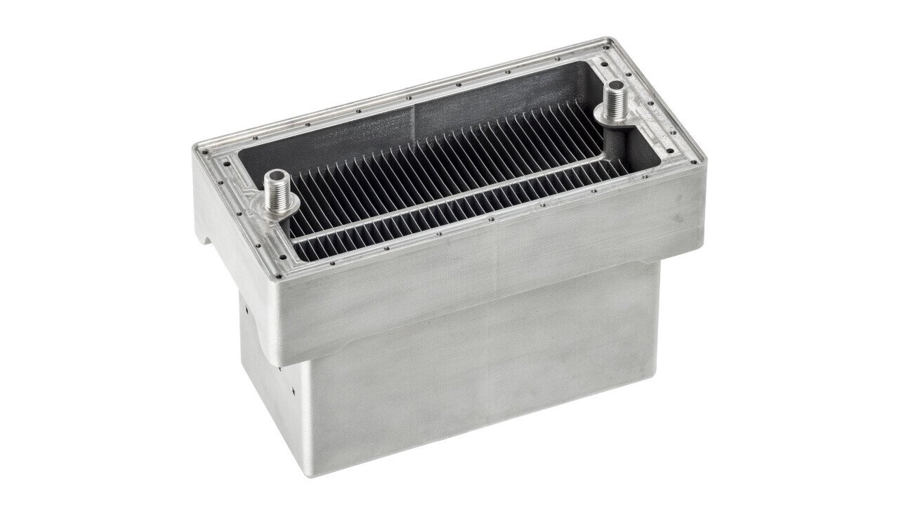 Cooling module additively manufactured with aluminum 320