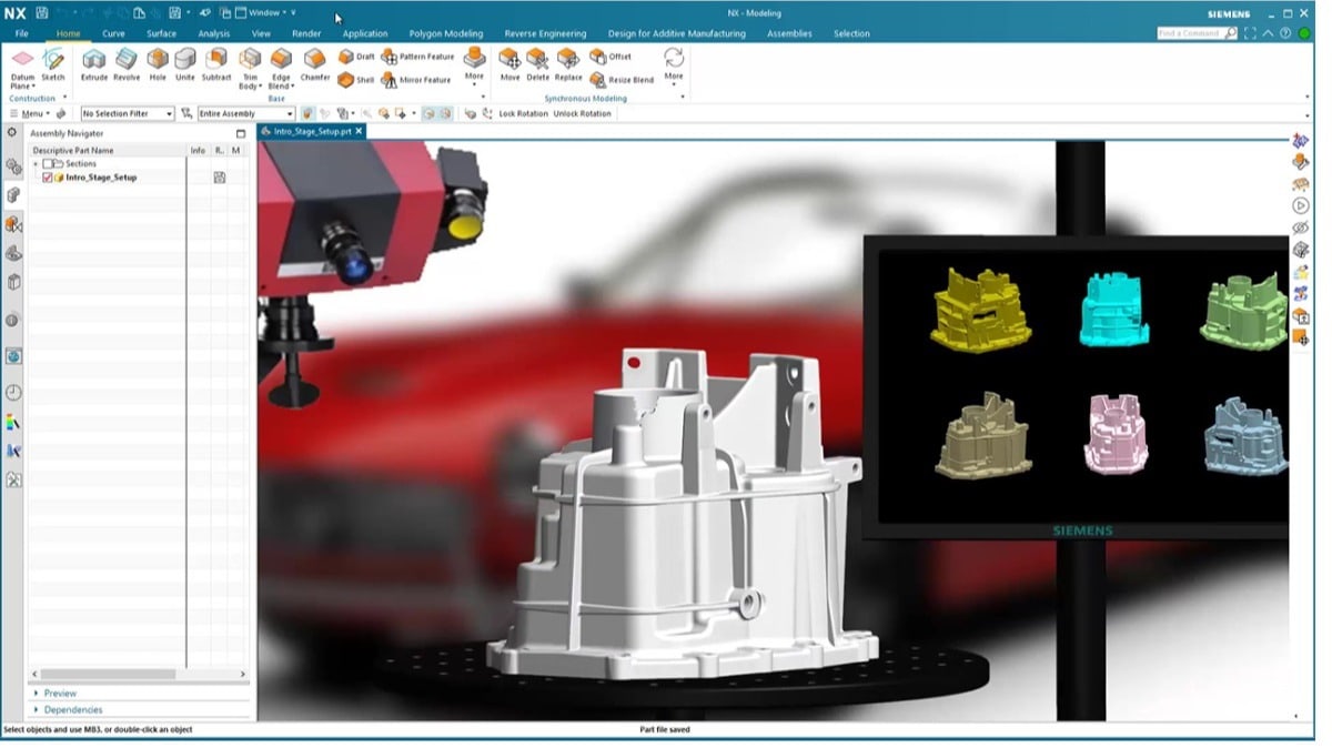 Use reverse engineering tools to incorporate imported 3D scan data into your design