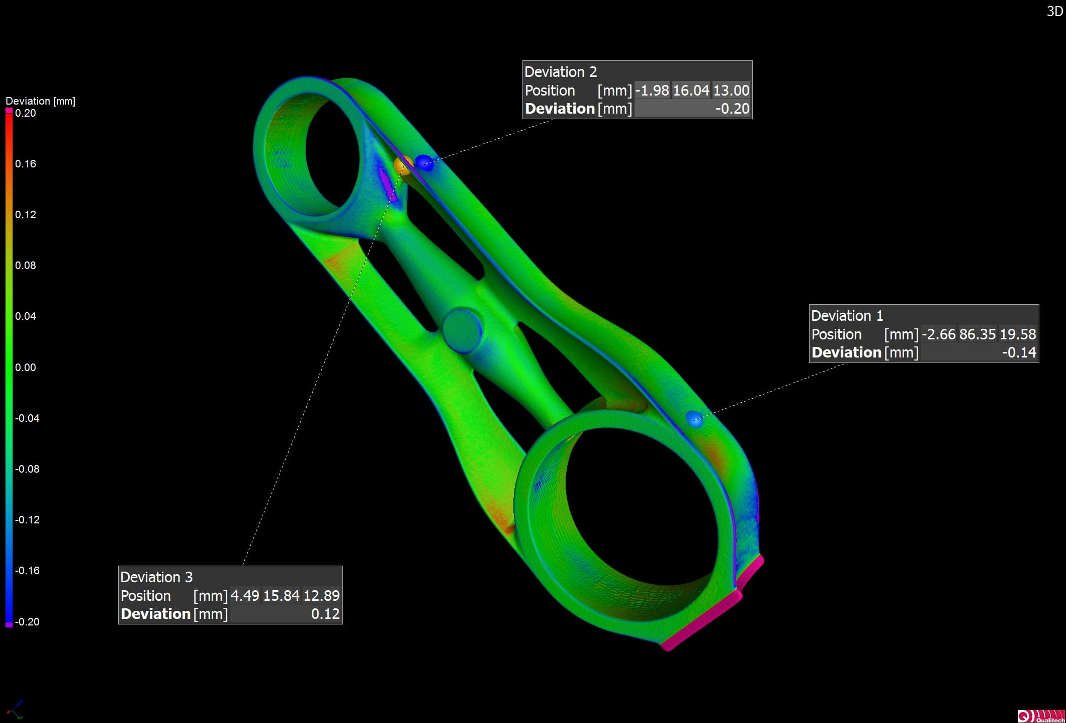 Soll/Ist Vergleich eines SLM Bauteiles zu den CAD Daten mittels industrieller Computertomographie