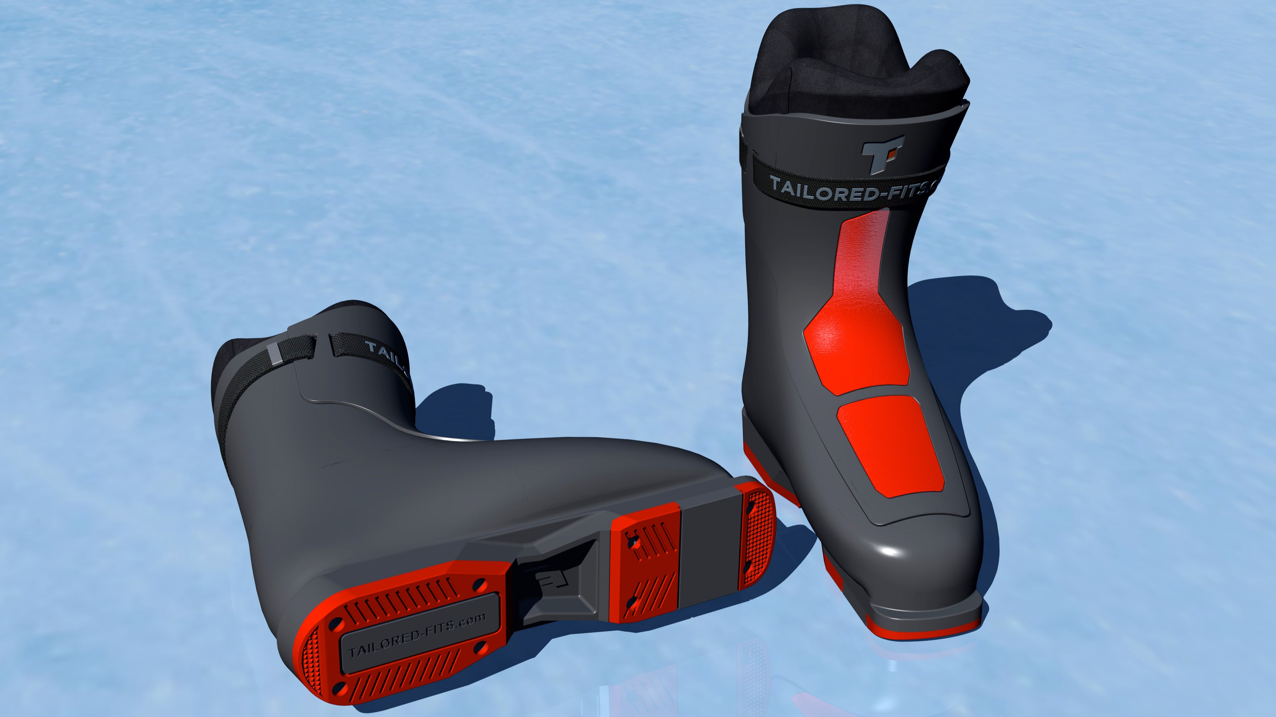 Tailored Fits ski boot insole, final prototype render © Tailored Fits
